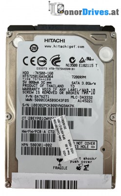 Hitachi - HTS723232A7A364 - 0A79646 - 320 GB - PCB 220 0A90269 01