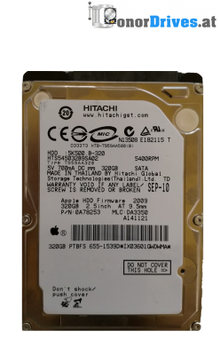Hitachi HTS725032A9A364-7K500-320- SATA - 320 GB - 220 0A90161 01 Rev. 