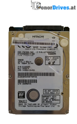 Hitachi HTS543216L9SA00- 5K320-160- SATA - 160 GB - PCB220 0A90002 01 Rev.