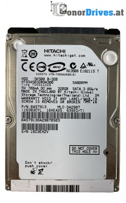 Hitachi - HTS545032B9A300 - 0A57913 - 320 GB - PCB 220 0A90161 01